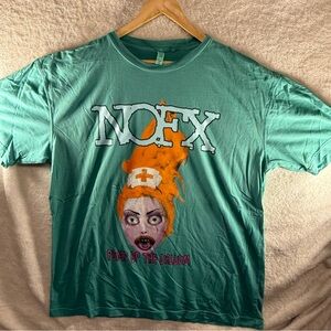 Green NOFX Graphic T-Shirt concert Tee